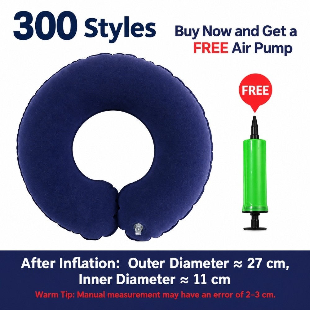 Travel Pillow Inflatable - Wygodna, wykonana z PVC, miękka poduszka