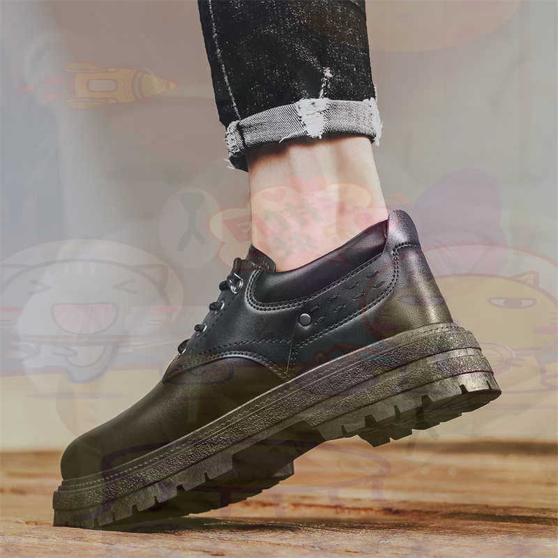 Travel Accessories For Young Men - Ciemna skóra naturalna Modne tenisówki Tenisowe