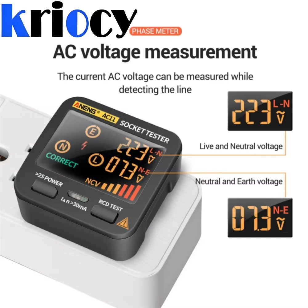 Travel Accessories Uk - ANENG AC11 cyfrowy inteligentny tester gniazd
