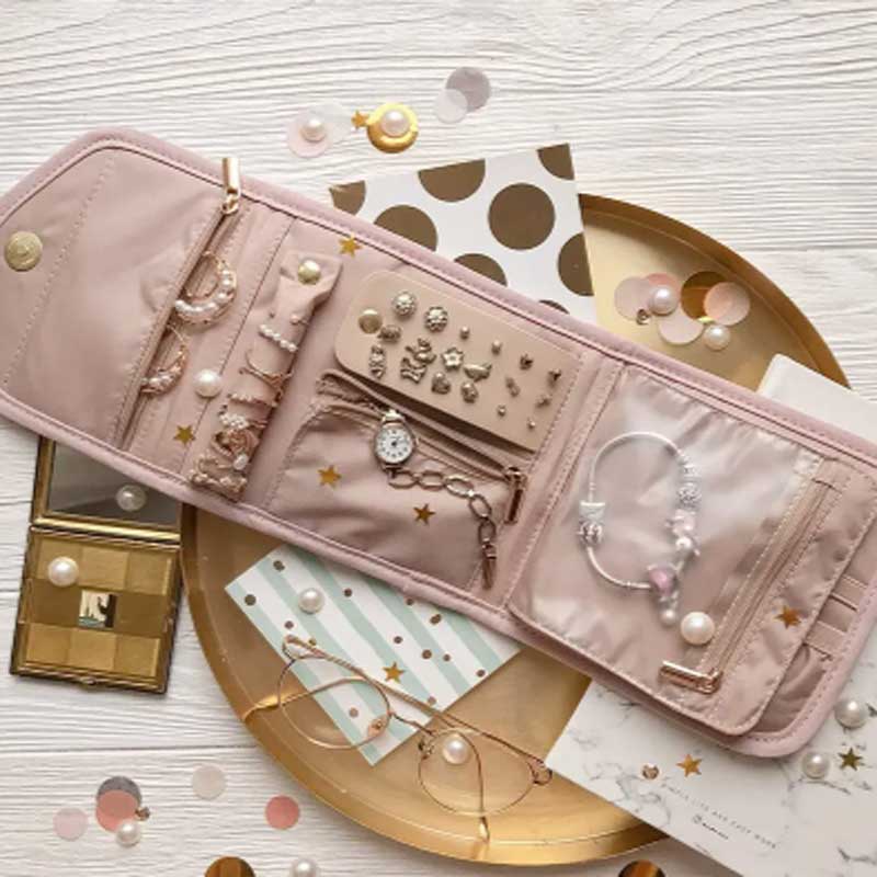 Travel Jewellery & Accessories Organiser - Składana rolka na biżuterię Wygodny organizer