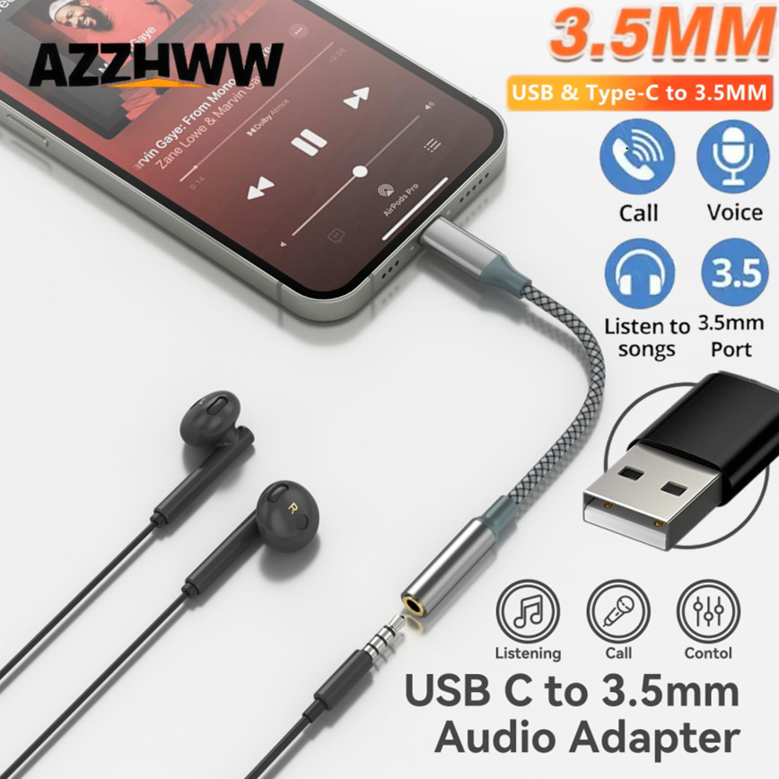 Travel Plug Type C - Kabel audio Type-C i USB do
