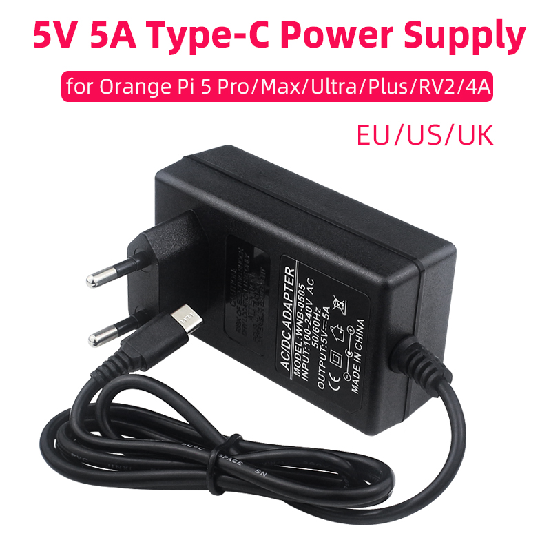Travel Accessories Uk - Orange Pi 5V 5A Zasilacz Type-C