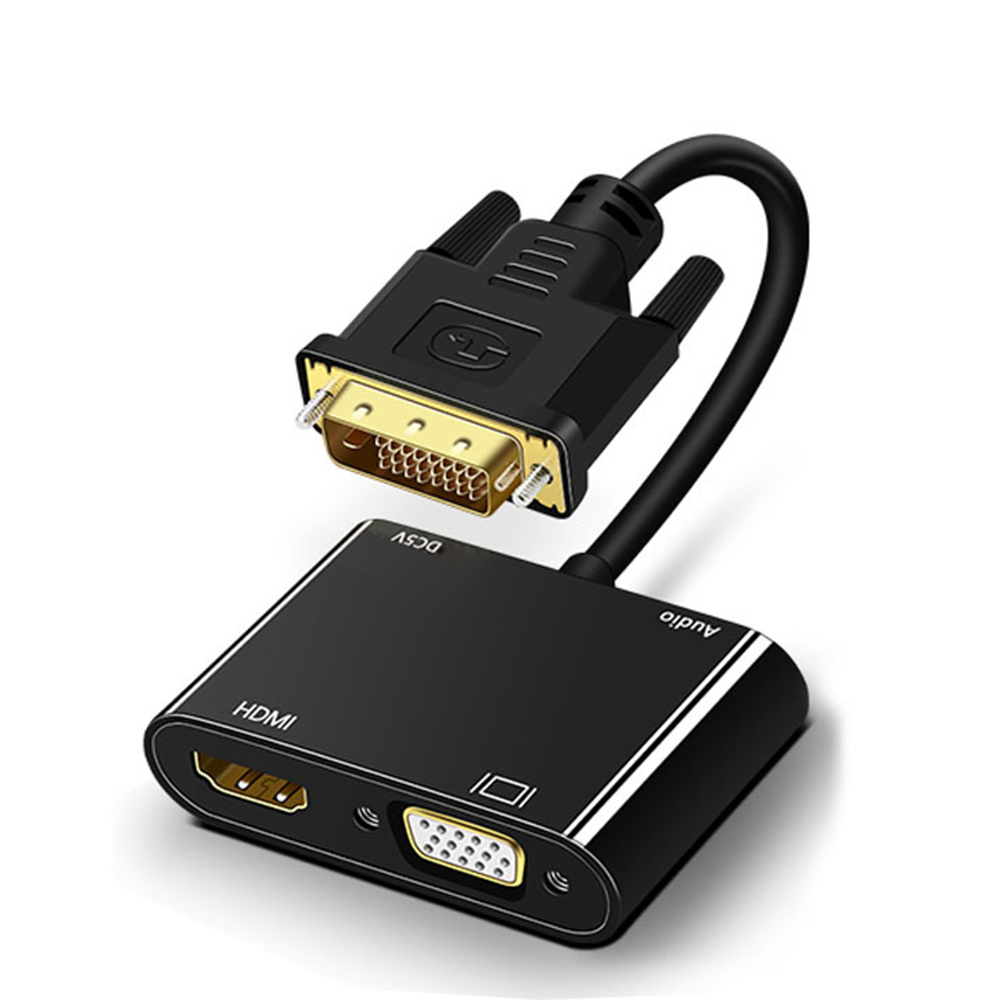 Travel Accessories Uk - Konwerter rozdzielacza DVI na VGA HDMI